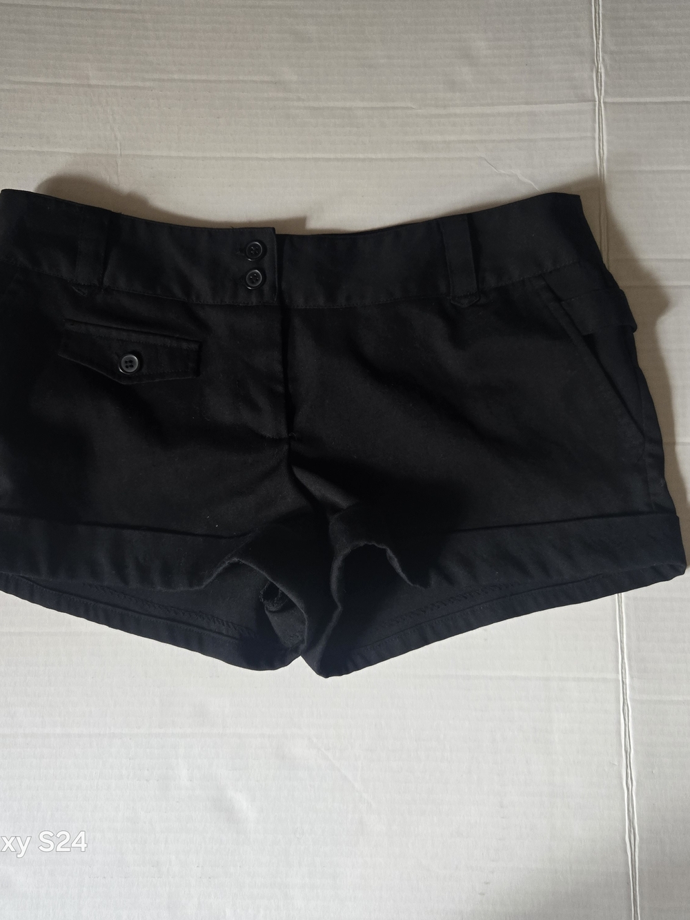 Tracy Evans Black High-Waist Tailored Shorts